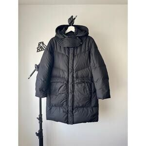 Helmut Lang Down Puffer Jacket Black Hooded Minimal